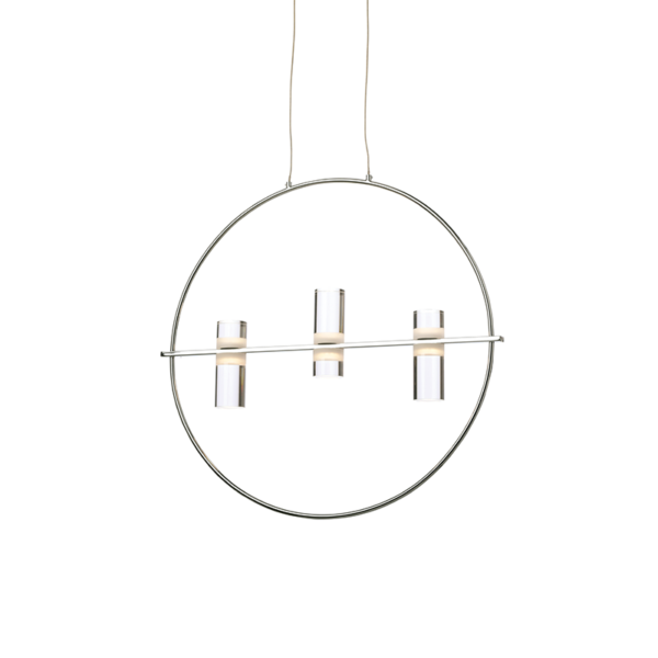 ΚΡΕΜΑΣΤΟ ΦΩΤΙΣΤΙΚΟ LED2835 12W ΧΡΩΜΙΟ ΑΛΟΥΜΙΝΙΟ 3000Κ 1080LM D53XH173CM IONIAN ACA DECOR – JNEP12LED53CH