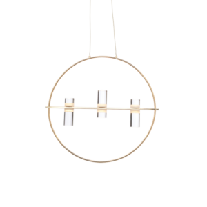 ΚΡΕΜΑΣΤΟ ΦΩΤΙΣΤΙΚΟ LED2835 12W ΧΡΥΣΟ ΑΛΟΥΜΙΝΙΟ 3000Κ 1080LM D53XH173CM IONIAN ACA DECOR – JNEP12LED53GD