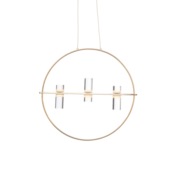 ΚΡΕΜΑΣΤΟ ΦΩΤΙΣΤΙΚΟ LED2835 12W ΧΡΥΣΟ ΑΛΟΥΜΙΝΙΟ 3000Κ 1080LM D53XH173CM IONIAN ACA DECOR – JNEP12LED53GD