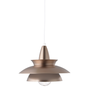 ACA DECOR   – Κρεμαστό Φωτιστικό 1ΧΕ27 Μεταλλικό Χρυσό-ΜΠΡΟΝΖΕ Φ33ΧΗ128cm