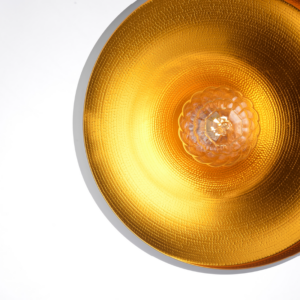 ACA DECOR   – Κρεμαστό Φωτιστικό 1ΧΕ27 Μεταλλικό Μαύρο/Χρυσό Φ46ΧΗ123cm