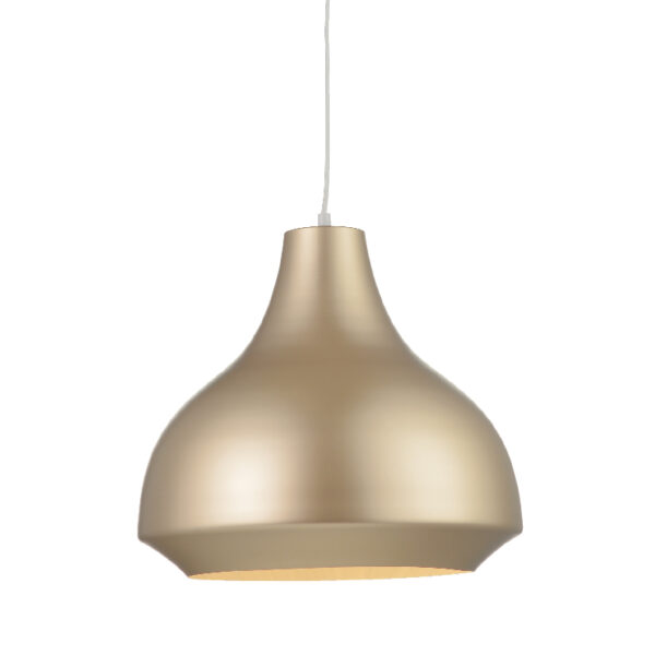 Κρεμαστό Φωτιστικό 1ΧΕ27 Μεταλλικό Χρυσό Γραφίτη Φ350 ACA DECOR   – KS080335GT