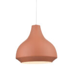Κρεμαστό Φωτιστικό 1ΧΕ27 Μεταλλικό Terracota Φ350 ACA DECOR   – KS080335KH
