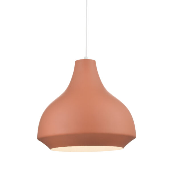 Κρεμαστό Φωτιστικό 1ΧΕ27 Μεταλλικό Terracota Φ350 ACA DECOR   – KS080335KH