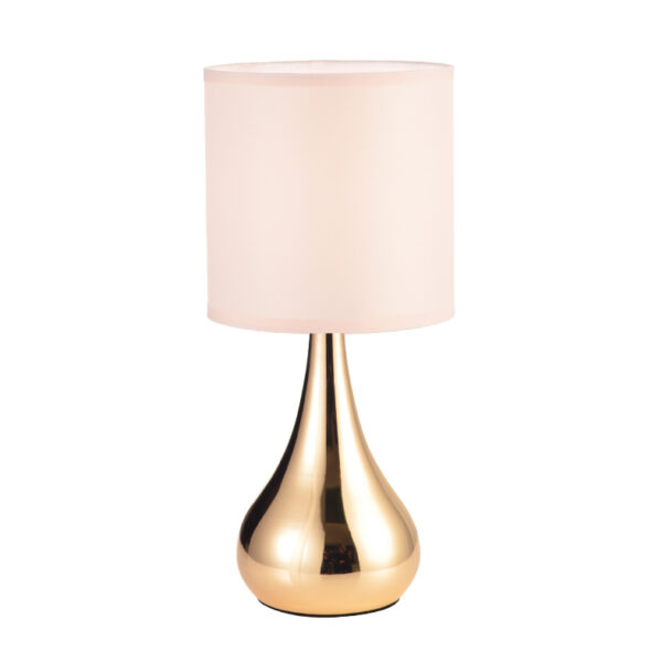 Πορτατίφ Με Διακόπτη Αφής 1ΧΕ14 Μεταλλικό Παλ Ροζ + Ορείχαλκος ACA DECOR – KS1178T1PG