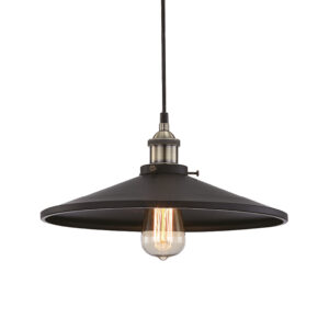 Καμπάνα Μεταλλική 1ΧE27 Μαύρη Φ360 1ΧE27 ACA DECOR   – KS1288P361BK