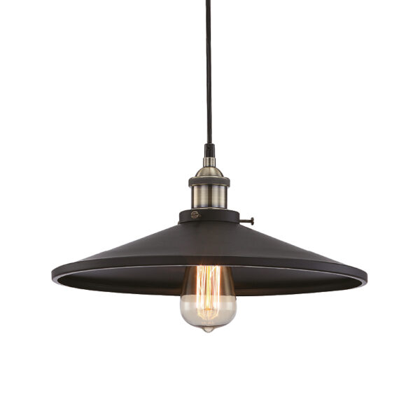 Καμπάνα Μεταλλική 1ΧE27 Μαύρη Φ360 1ΧE27 ACA DECOR   – KS1288P361BK