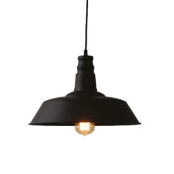Καμπάνα Μεταλλική Μάυρη Φ360 1ΧE27 ACA DECOR   – KS1290P36T1BK