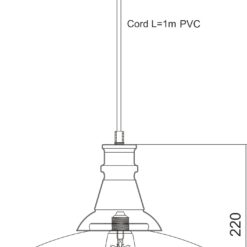 Καμπάνα Μεταλλική Μάυρη Φ360 1ΧE27 ACA DECOR   – KS1290P36T1BK