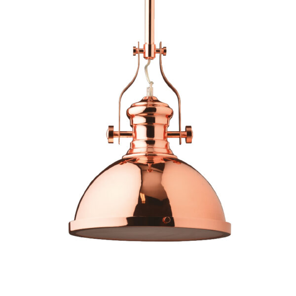 Κρεμαστο Φωτιστικό 1ΧΕ27 Καμπάνα Μέταλλο + Γυαλί Χάλκινο ACA DECOR  – KS1300P311CP