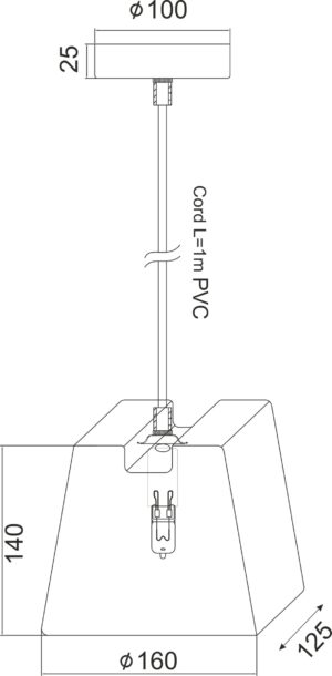 Κρεμαστό Φωτιστικό 1ΧG9 Φιμέ / Χρώμιο Γυαλί ACA DECOR  – KS1435P131CH