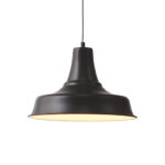 Καμπάνα Μεταλλική Μαύρη Φ340 1ΧE27 ACA DECOR  – KS1477P1BK