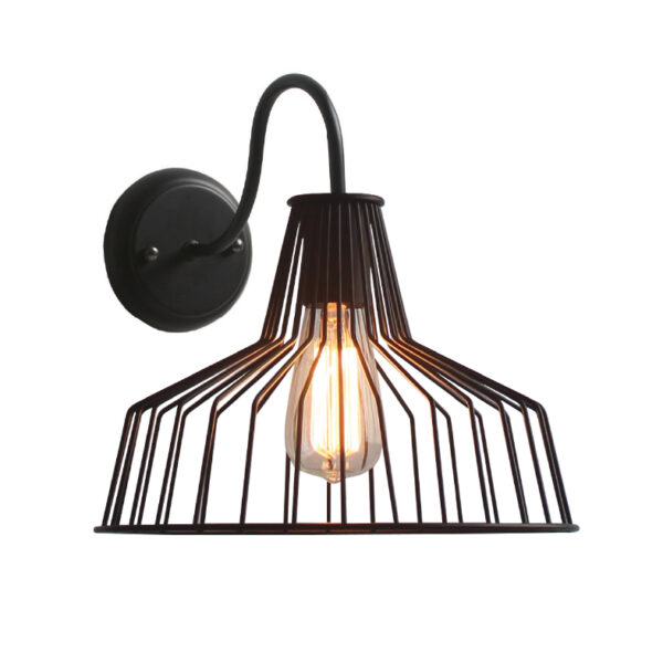 Επιτοίχια Απλίκα 1ΧΕ27 Μεταλλική Μαύρη Καμπάνα Φ300 ACA DECOR    – KS1525W1BK