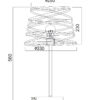 Μεταλλικό Πορτατίφ 1xE27 Μαύρο Σπιράλ ACA DECOR – KS1538TB