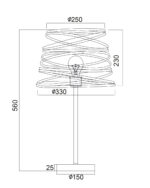 Μεταλλικό Πορτατίφ 1xE27 Μαύρο Σπιράλ ACA DECOR – KS1538TB