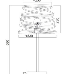 Μεταλλικό Πορτατίφ 1xE27 Μαύρο Σπιράλ ACA DECOR – KS1538TB