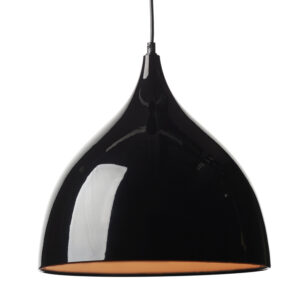 Κρεμαστό Φωτιστικό Μεταλλική Καμπάνα 1xΕ27 Μαύρη Φ350 ACA DECOR – KS174335BK
