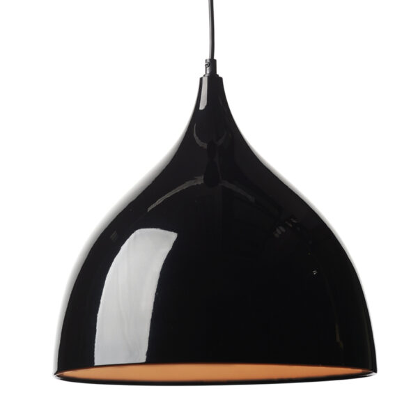 Κρεμαστό Φωτιστικό Μεταλλική Καμπάνα 1xΕ27 Μαύρη Φ350 ACA DECOR – KS174335BK