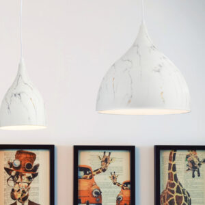 Κρεμαστό Φωτιστικό Μεταλλική Καμπάνα 1xΕ27 Απόχρωση Μάρμαρο Φ170 ACA DECOR – KS174317MR