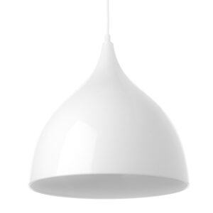 Κρεμαστό Φωτιστικό Μεταλλική Καμπάνα 1xΕ27 Λευκή Φ350 ACA DECOR – KS174335WH