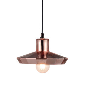 Κρεμαστό 1ΧΕ27 Γυαλί Χάλκινο Φ220 ACA DECOR  – KS174522PC