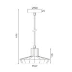 Κρεμαστό 1ΧΕ27 Γυαλί Χάλκινο Φ220 ACA DECOR  – KS174522PC