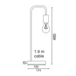 Πορτατίφ 1XE27 Λευκό Μεταλλικό με Ξύλο ACA DECOR  – KS1755WWD
