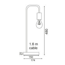 Πορτατίφ 1XE27 Λευκό Μεταλλικό με Ξύλο ACA DECOR  – KS1755WWD