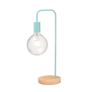 Πορτατίφ 1ΧΕ27 Μεταλλικό Μέντα + Ξύλο ACA DECOR – KS1755TMW