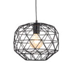Κρεμαστό 1ΧΕ27 Μεταλλικό Μαύρο Πλέγμα Φ300 ACA DECOR   – KS180430PB