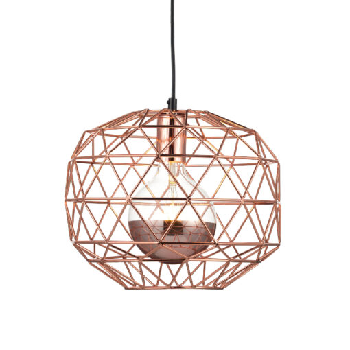 Κρεμαστό 1ΧΕ27 Μεταλλικό Χάλκινο Πλέγμα Φ300 ACA DECOR   – KS180430PC