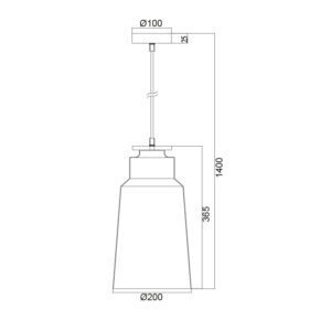 Κρεμαστό Φωτιστικό 1ΧΕ27 Μεταλλικό Μαύρο+Ξύλο Φ200 ACA DECOR  – KS1987PBW