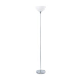 Φωτιστικό Δαπέδου Χρώμιο & Λευκό Καπέλο 1xE27 ACA DECOR – KS2026F1CH