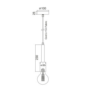 Κρεμαστό Φωτιστικό Μεταλλικό Σκουριά 1ΧE27 ACA DECOR – KS2084P51SRT