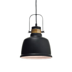 Κρεμαστό Φωτιστικό 1XE27 Μεταλλικό Μαύρο Φ225 ACA DECOR   – KS212622P