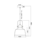 Κρεμαστό Φωτιστικό 1XE27 Μεταλλικό Μαύρο Φ225 ACA DECOR   – KS212622P
