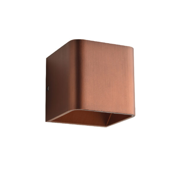 Επιτοίχιο Φωτιστικό LED Απόχρωση Ξύλου Τετράγωνο 3W Up-Down Θερμό Λευκό 3000K ACA DECOR   – L35037WD