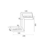Επιτοίχιο Φωτιστικό LED Tetris Μαύρο 8W Upside Θερμό Λευκό 3000K ACA DECOR   – L36294BK