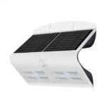 LED Ηλιακό Φωτιστικό 6.8W V-TAC με Αισθητήρα Αδιάβροχο IP65 Λευκό Πλαστικό Φυσικό Λευκό 4000K – 8278