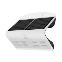 LED Ηλιακό Φωτιστικό 6.8W V-TAC με Αισθητήρα Αδιάβροχο IP65 Λευκό Πλαστικό Φυσικό Λευκό 4000K – 8278