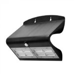 LED Ηλιακό Φωτιστικό 6.8W V-TAC με Αισθητήρα Αδιάβροχο IP65 Μαύρο Πλαστικό Φυσικό Λευκό 4000K – 8279