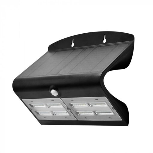 LED Ηλιακό Φωτιστικό 6.8W V-TAC με Αισθητήρα Αδιάβροχο IP65 Μαύρο Πλαστικό Φυσικό Λευκό 4000K – 8279