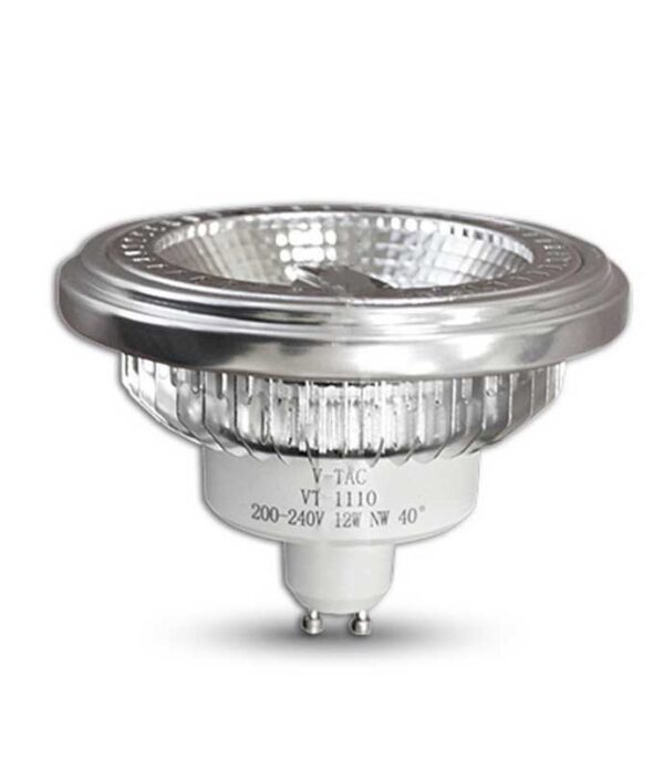 LED Λάμπα AR111 GU10 12W V-TAC 40° Θερμό Λευκό 3000K – 214224