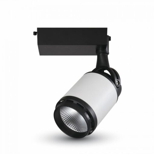 LED τριφασικό (τεσσάρων καλωδίων) Φωτιστικό Ράγας 35W V-TAC Άσπρο-Μαύρο Περιστρεφόμενο Ψυχρό Λευκό 6400K – 1340