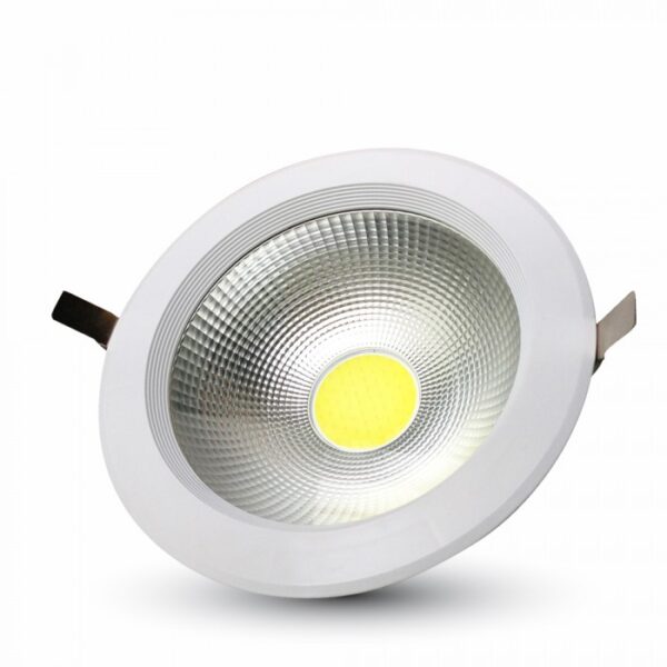 LED Φωτιστικό Οροφής COB High Lumen 10W V-TAC Στρογγυλό Χωνευτό Θερμό Λευκό 3000K – 1270