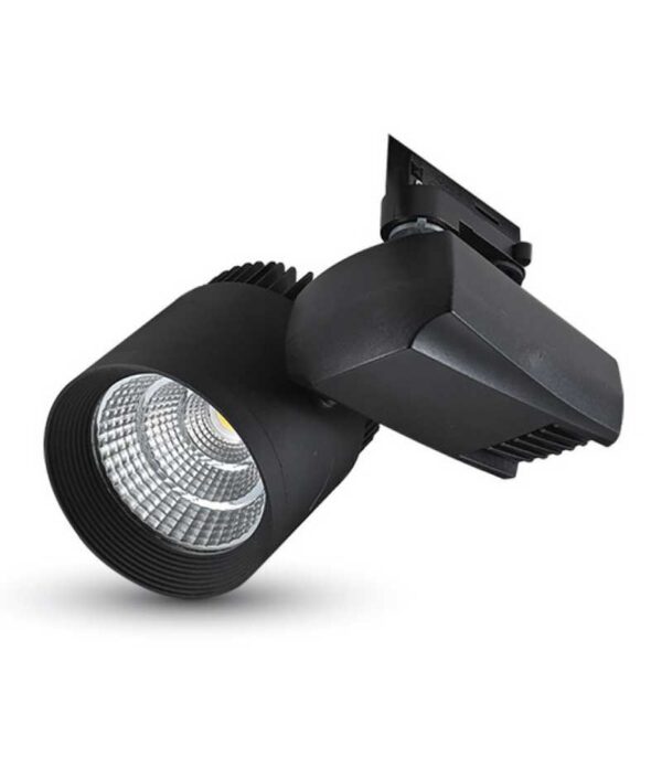 LED Φωτιστικό Ράγας 40W V-TAC Μαύρο Περιστρεφόμενο Φυσικό Λευκό 4000K – 1192