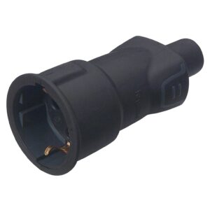 Legrand Φις Σούκο Θηλυκό 16Α με Δακτύλιο Μαύρο IP44 IK08 – 050197