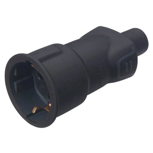 Legrand Φις Σούκο Θηλυκό 16Α με Δακτύλιο Μαύρο IP44 IK08 – 050197