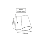 Απλίκα LED ΤΟΙΧΟΥ 6W ΓΚΡΙ 3000K IP54 – LG0509G