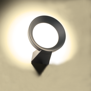 Aca Στεγανή Επιτοίχια Απλίκα Εξωτερικού Χώρου με Ενσωματωμένο LED σε Σκούρο Γκρι Χρώμα- LG0901G